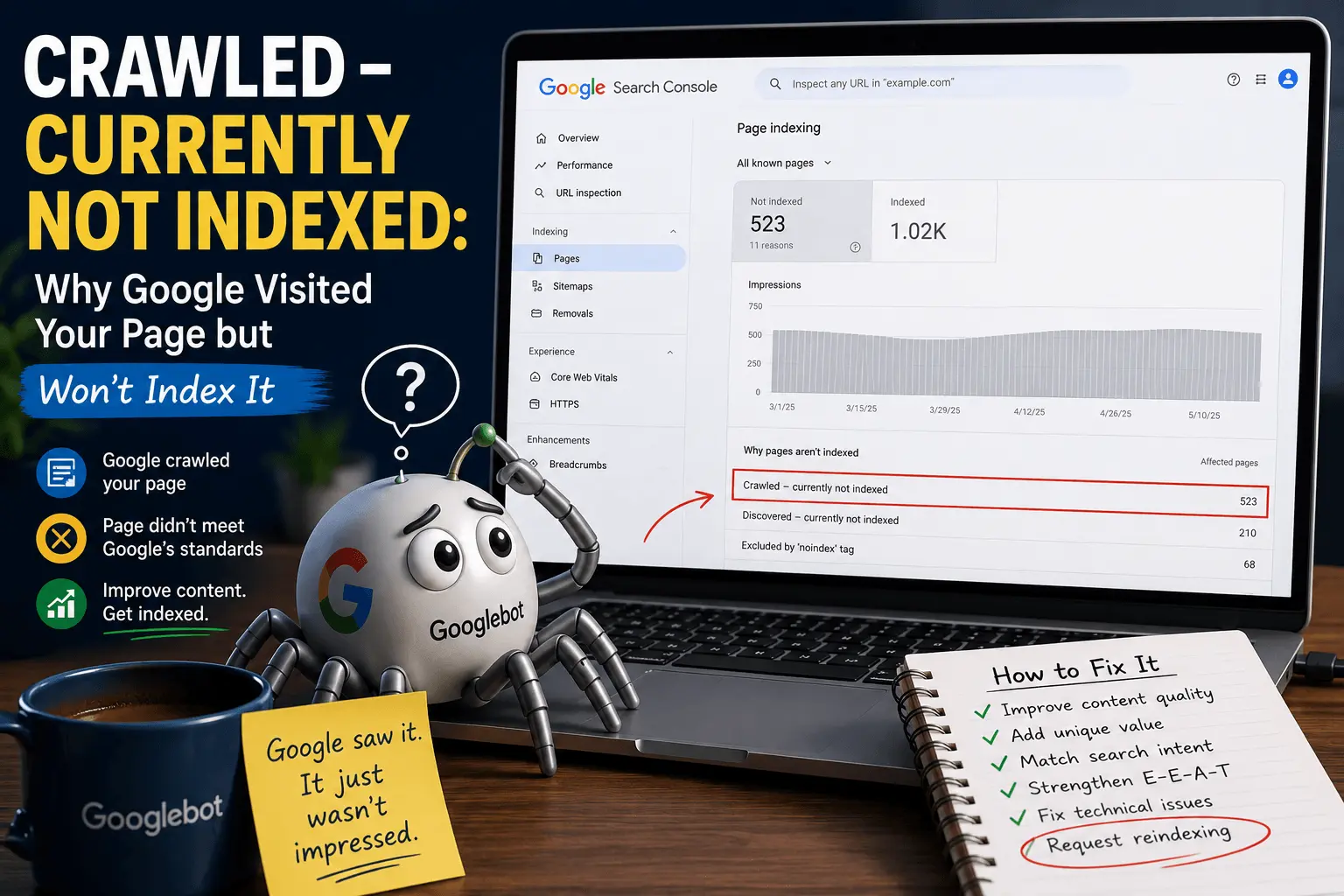 Crawled – Currently Not Indexed: Why Google Visited Your Page but Won't Index It