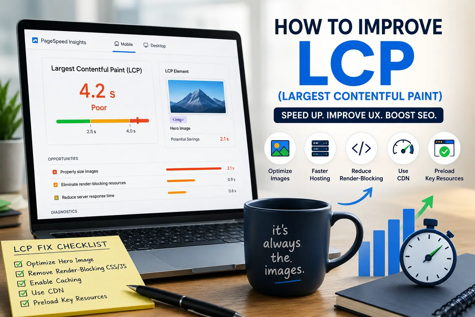 How to Improve Largest Contentful Paint (LCP): A Practical Guide - SEO guide and tips